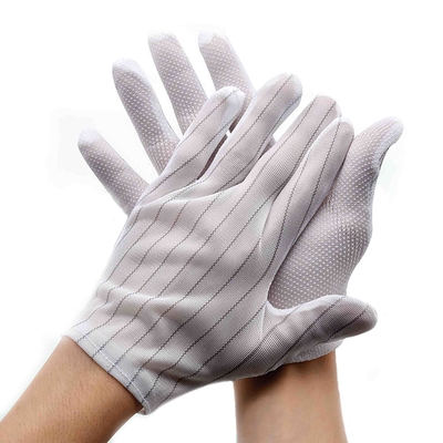 Перчатки работы двойника Fivefinger Striped распределяя анти- статические Antislip для электронного