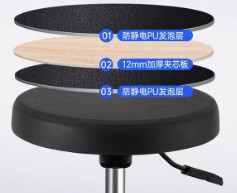 ESD Polyurethane Casters ESD Cleanroom Chair для промышленных электронных компонентов и упаковочных труб