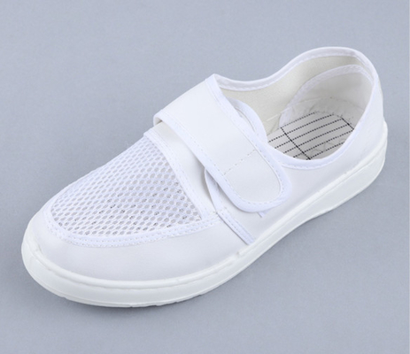 Ботинки PU esd белого одиночного чистого велкро Breathable 220mm