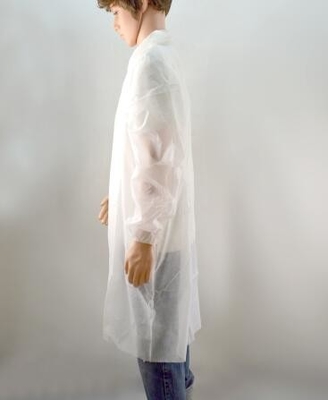 Пальто SMS лаборатории чистой комнаты устранимое не сплетенное Breathable с эластичным тумаком