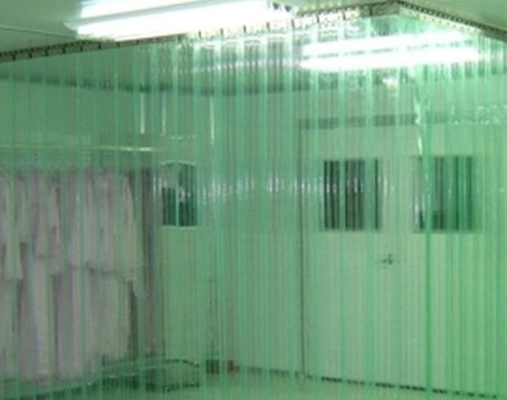 Зеленые противостатические занавесы двери ESD прокладки винила Pvc для индустрии/чистой комнаты