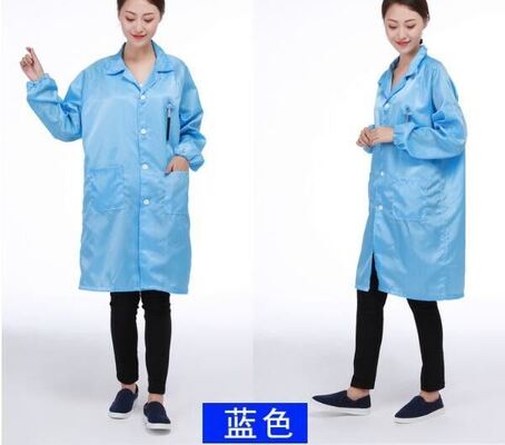 S-XXXL полиэфирная дышащая одежда для чистых помещений ESD антистатическая